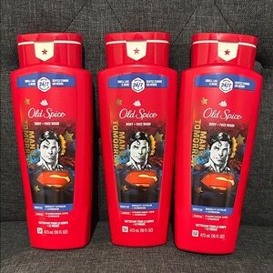 NEW 🆕 Lot three Old Spice Body + Face Wash for Men / Superman limited edition